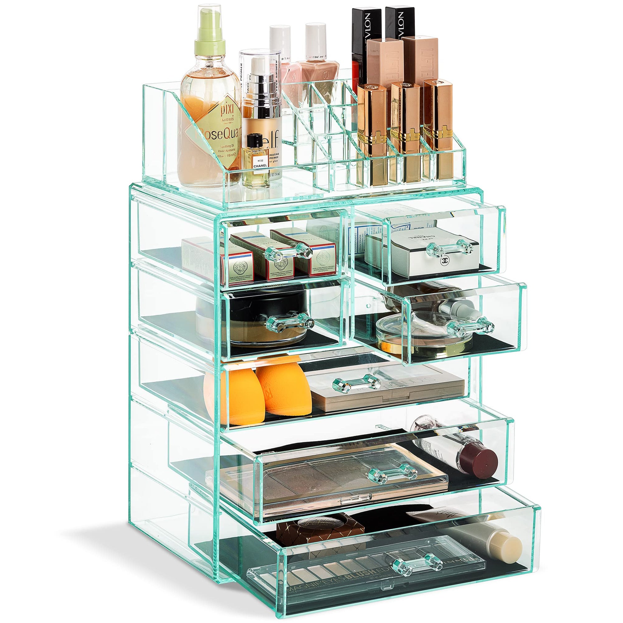 Acrylic Cosmetic Makeup and Jewelry Storage Case Display
