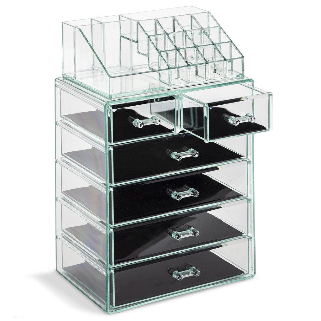 Acrylic Cosmetic Makeup and Jewelry Storage Case Display