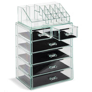 Acrylic Cosmetic Makeup and Jewelry Storage Case Display