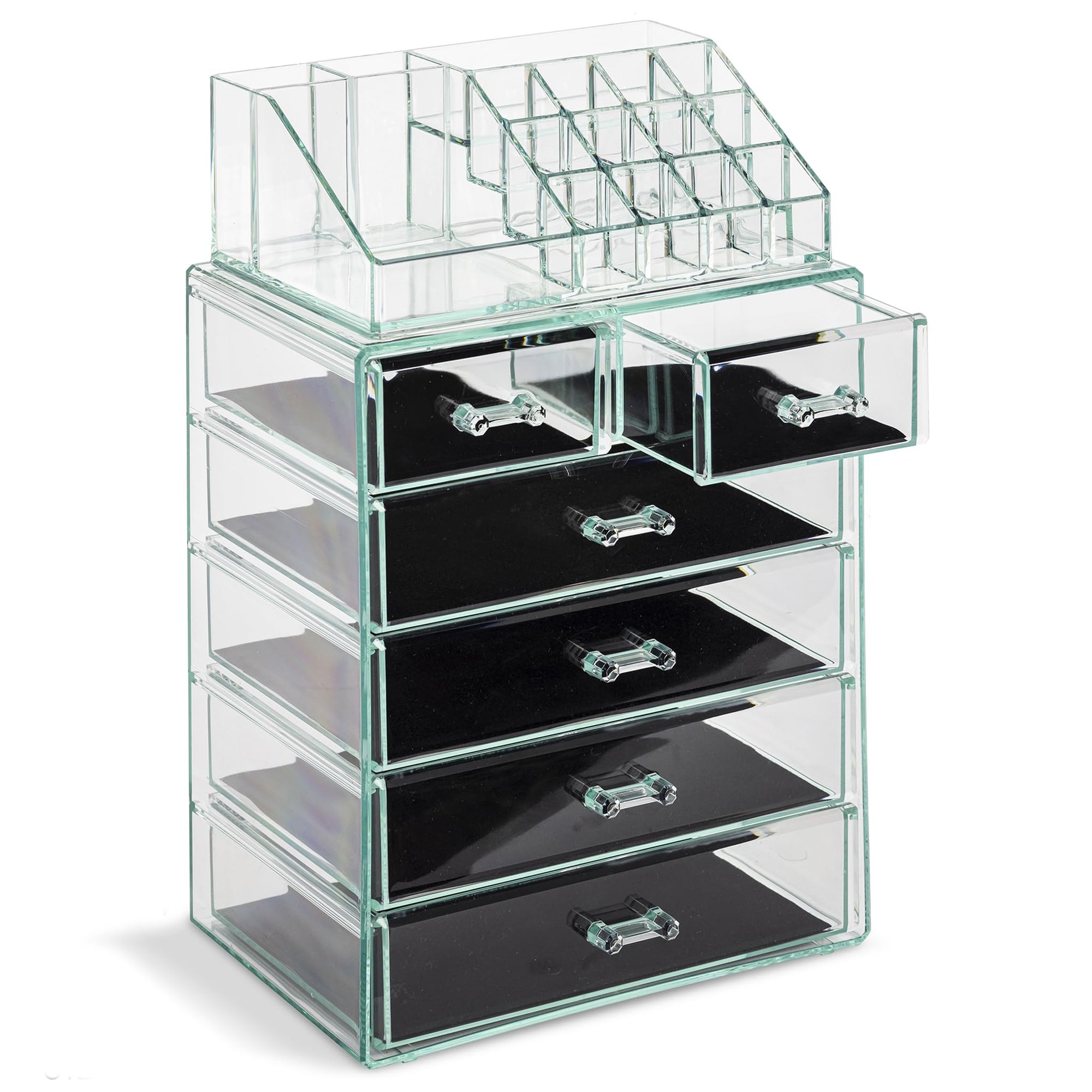Acrylic Cosmetic Makeup and Jewelry Storage Case Display