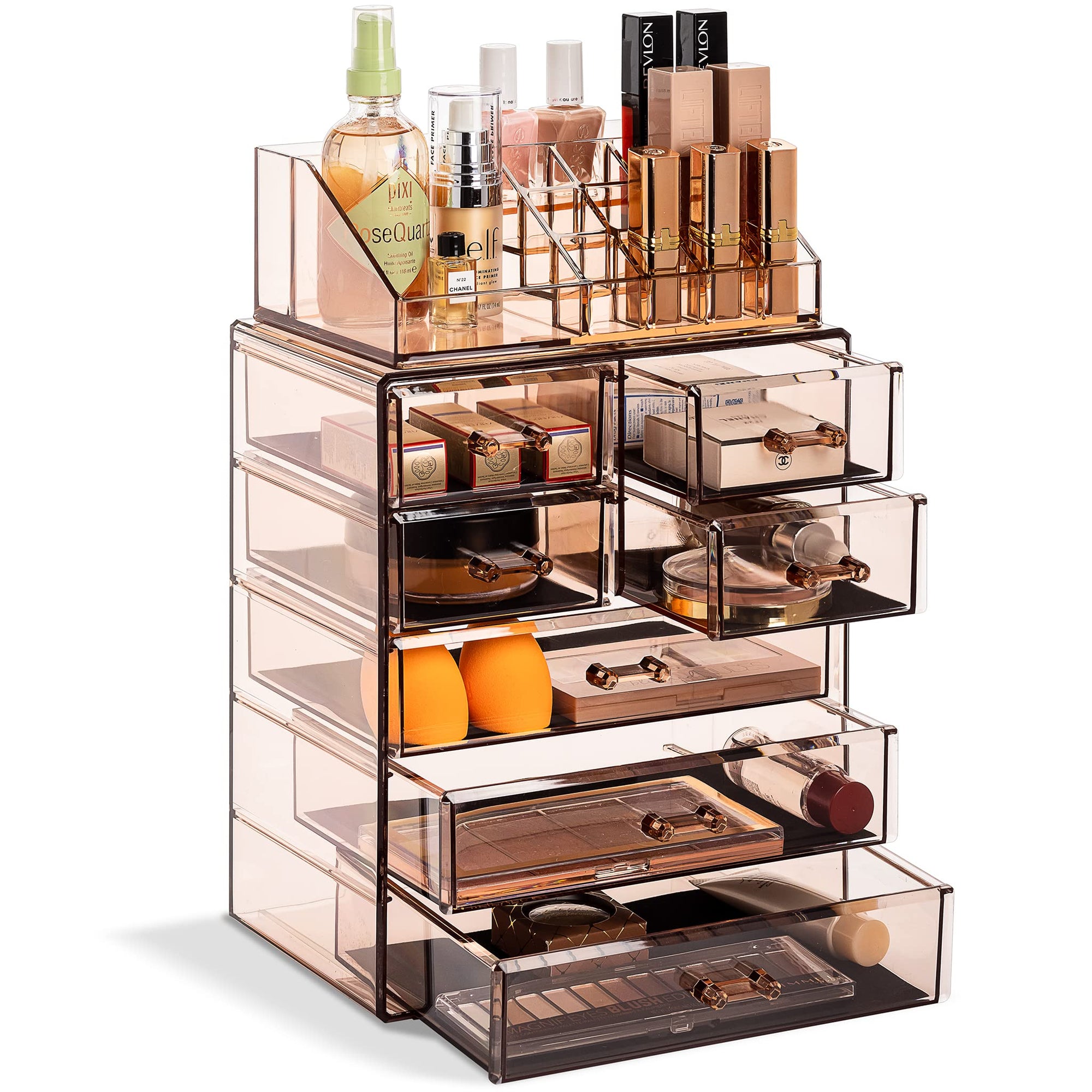 Acrylic Cosmetic Makeup and Jewelry Storage Case Display
