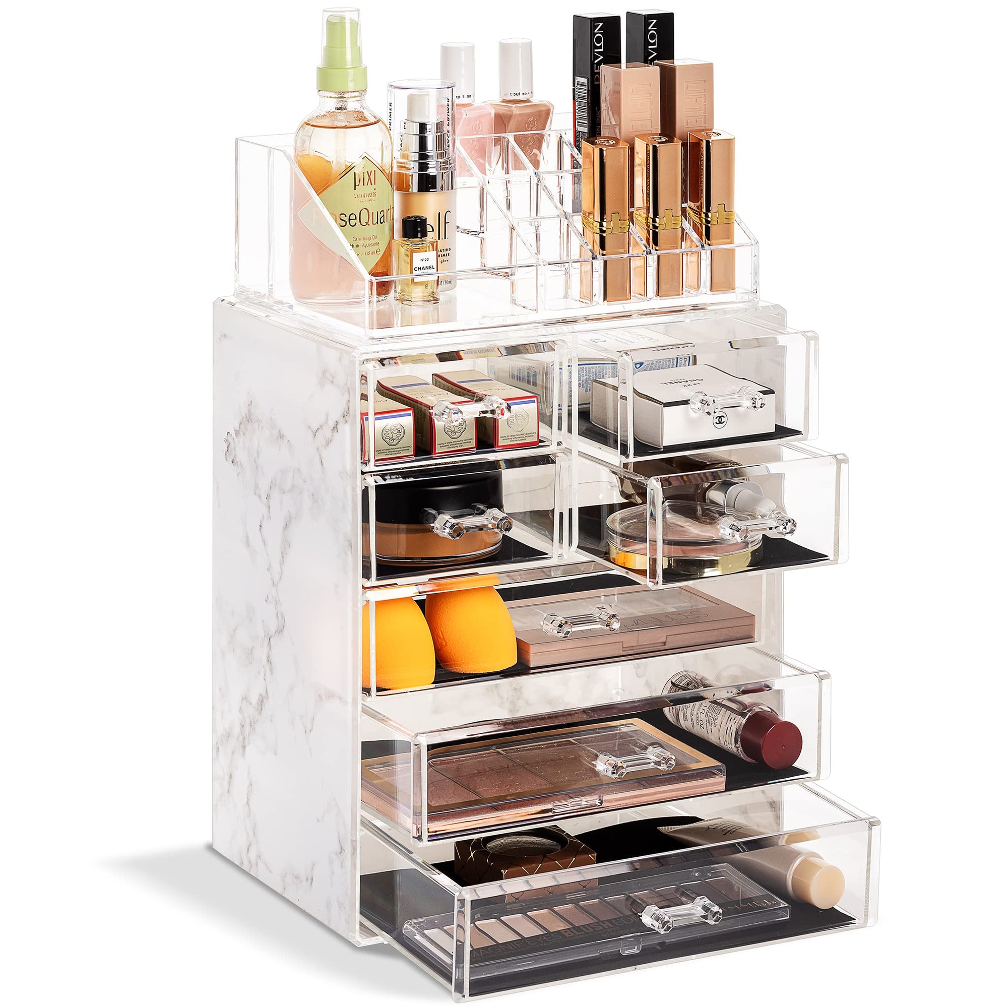 Acrylic Cosmetic Makeup and Jewelry Storage Case Display