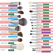 34 Piece Goat and Horse Hair Makeup Artist Brush Set with Large Holder