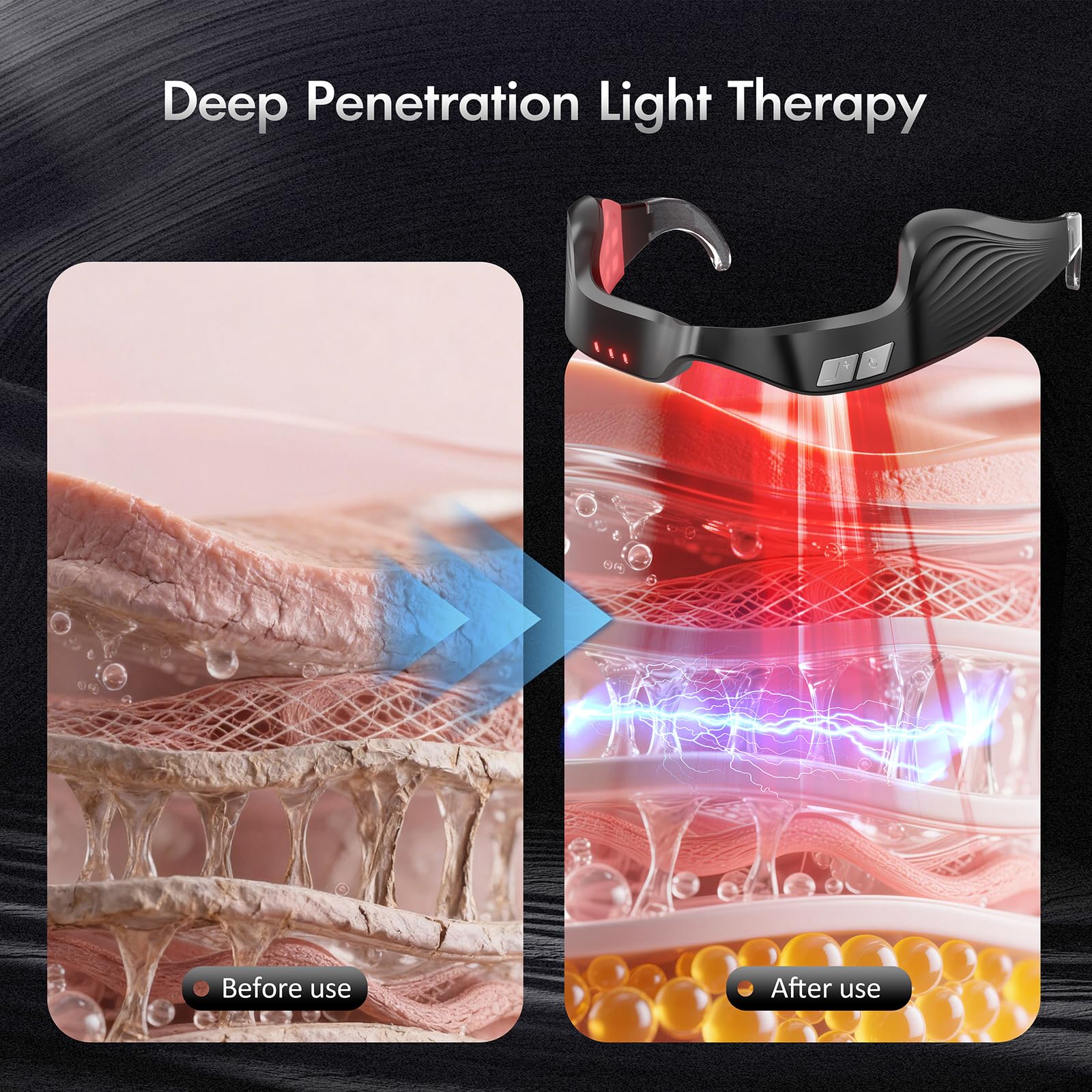 Rechargeable Red Light Eye Massager for Dark Circles Eye Bags Wrinkles