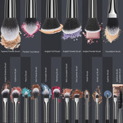18 Piece Makeup Brush Set with Travel Holder Case