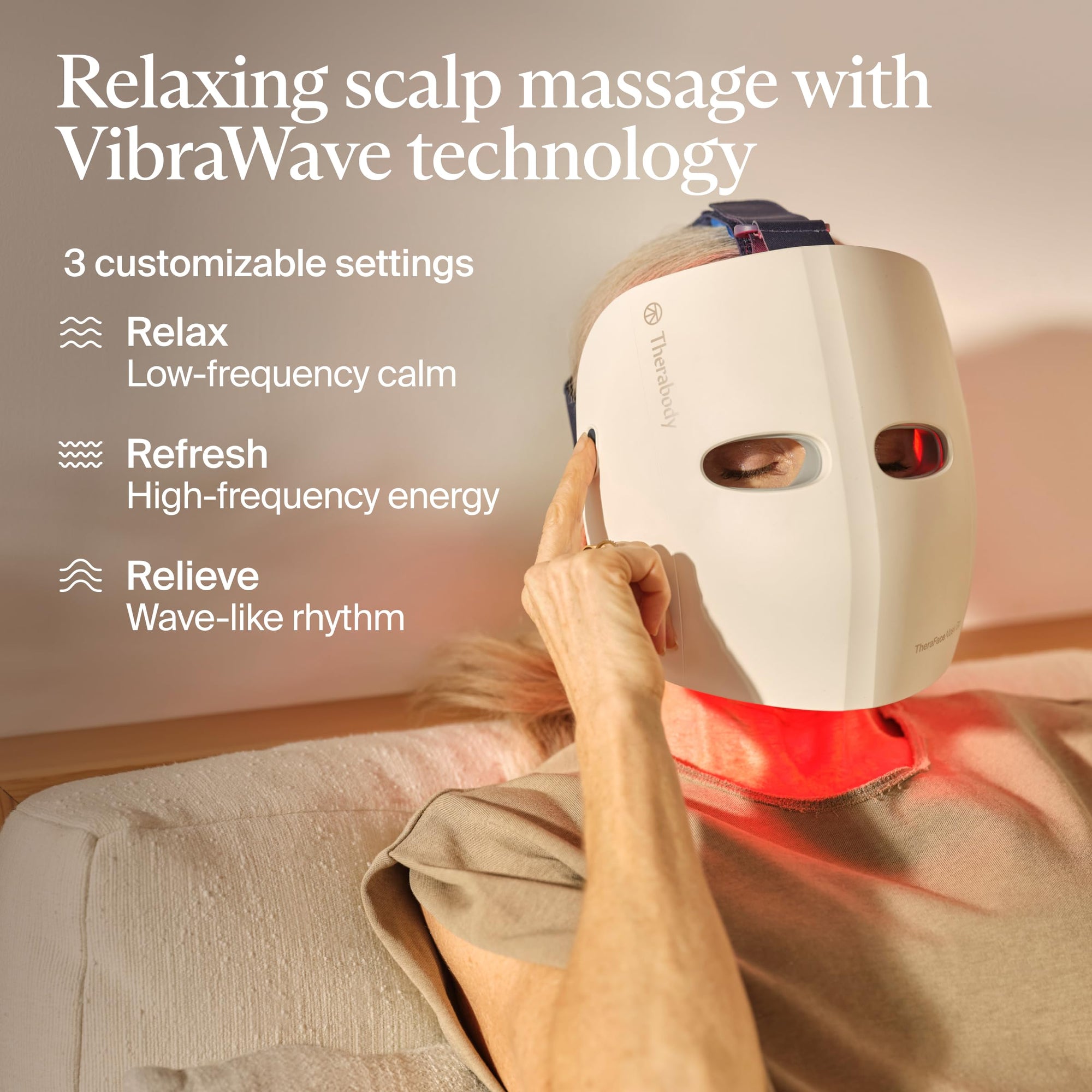 Cordless LED Skincare Face Mask with Scalp Massage