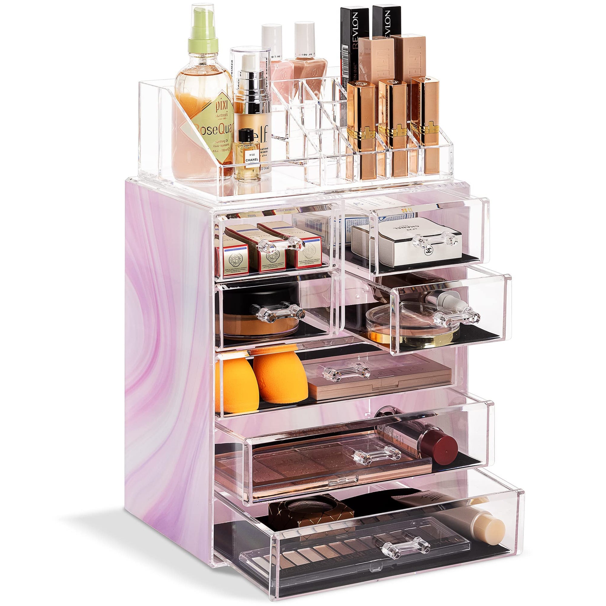 Acrylic Cosmetic Makeup and Jewelry Storage Case Display
