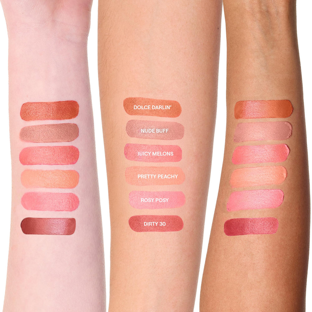 Three in One Matte Blush Stick for Cheeks Eyes Lips Cream Powder Blur