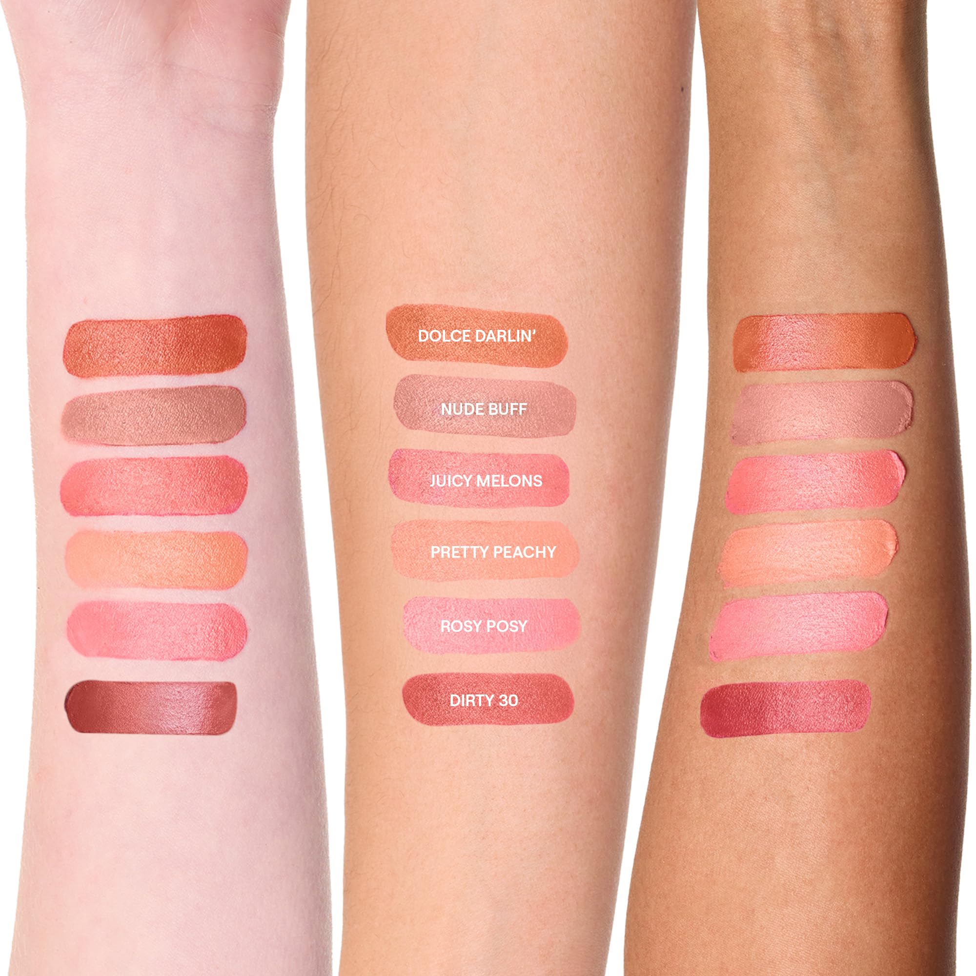 Three in One Matte Blush Stick for Cheeks Eyes Lips Cream Powder Blur