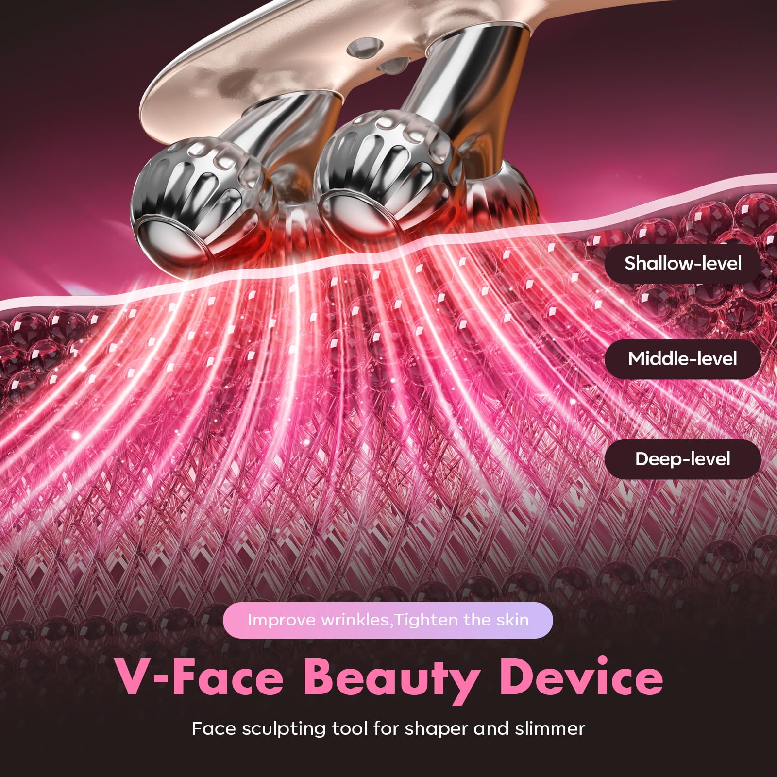 Wireless Face Massager Tool for Skin Lifting and Slimming