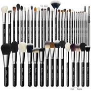 34 Piece Goat and Horse Hair Makeup Artist Brush Set with Large Holder