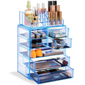 Acrylic Cosmetic Makeup and Jewelry Storage Case Display