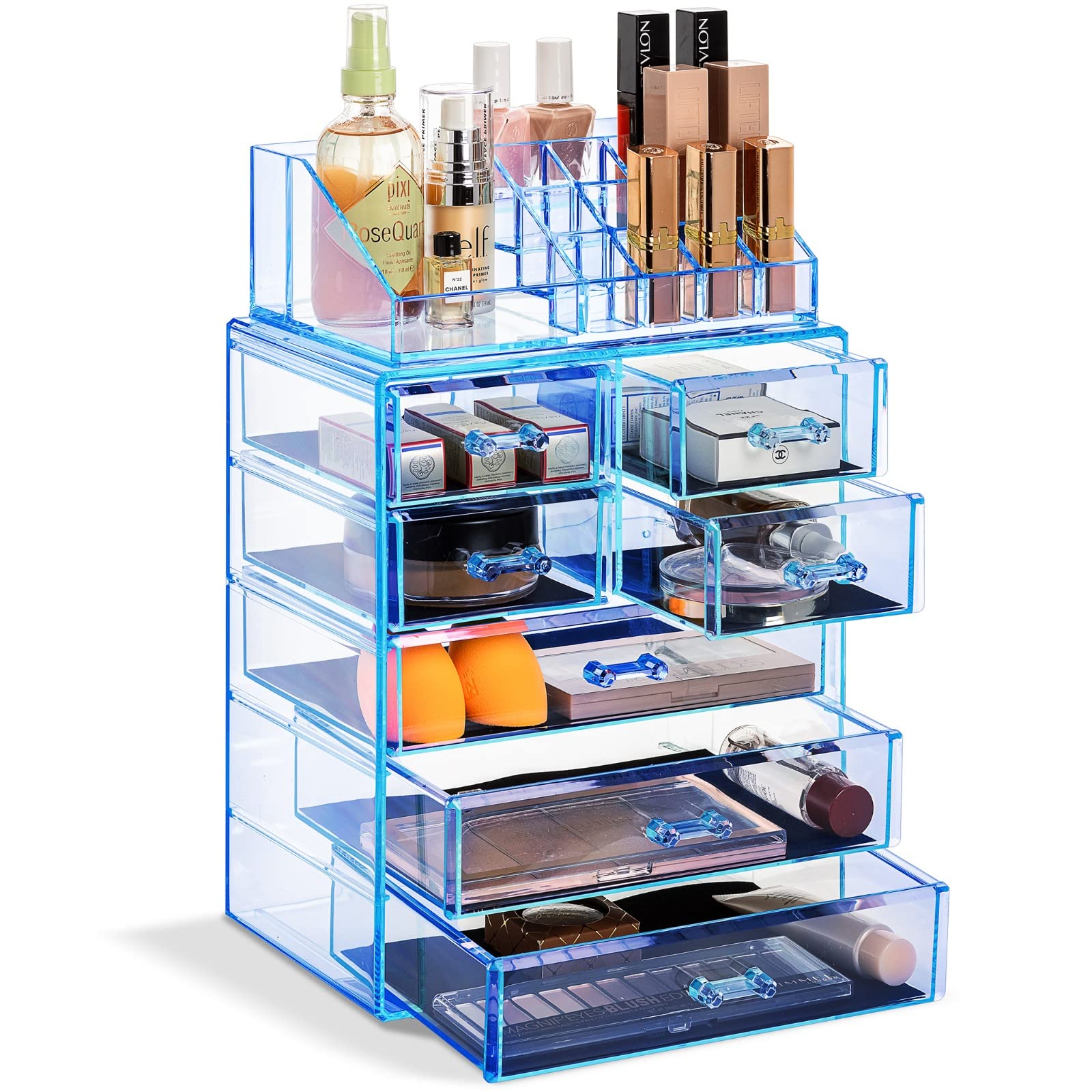 Acrylic Cosmetic Makeup and Jewelry Storage Case Display