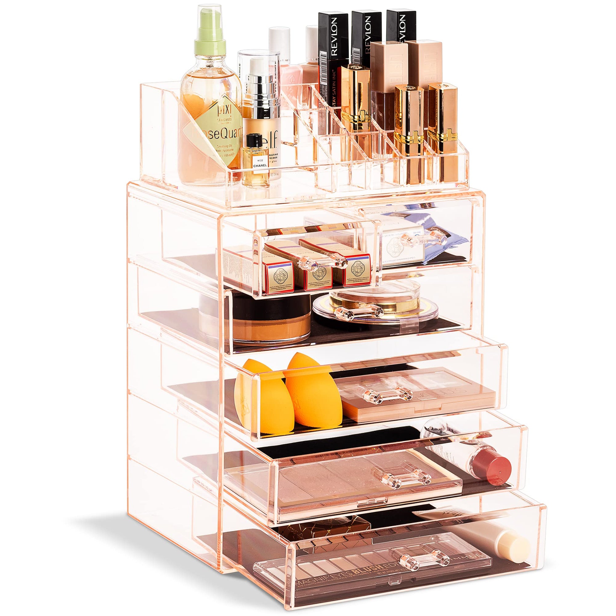 Acrylic Cosmetic Makeup and Jewelry Storage Case Display