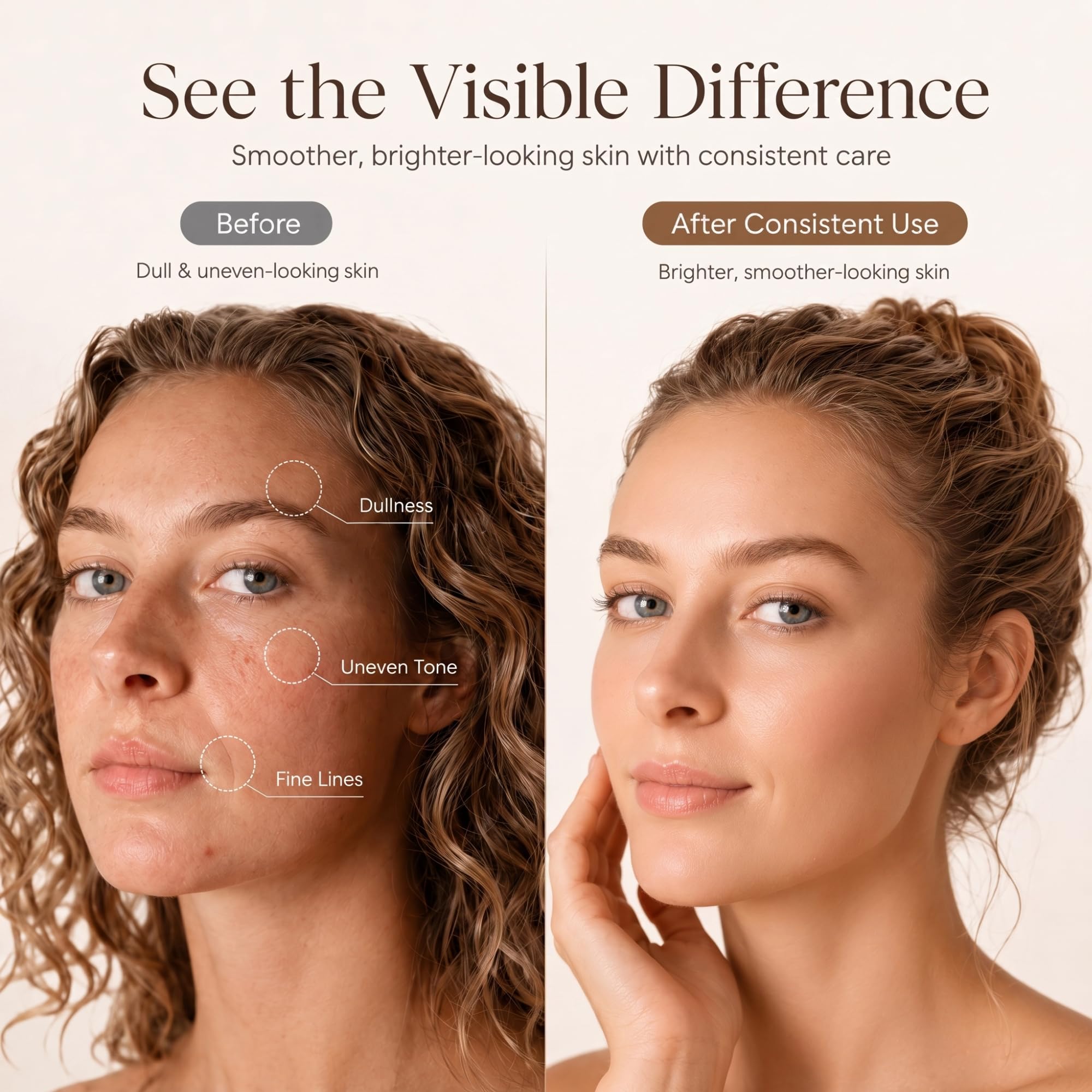 Dual Probe Facial Device for Lifting Tightening and Skin Renewal