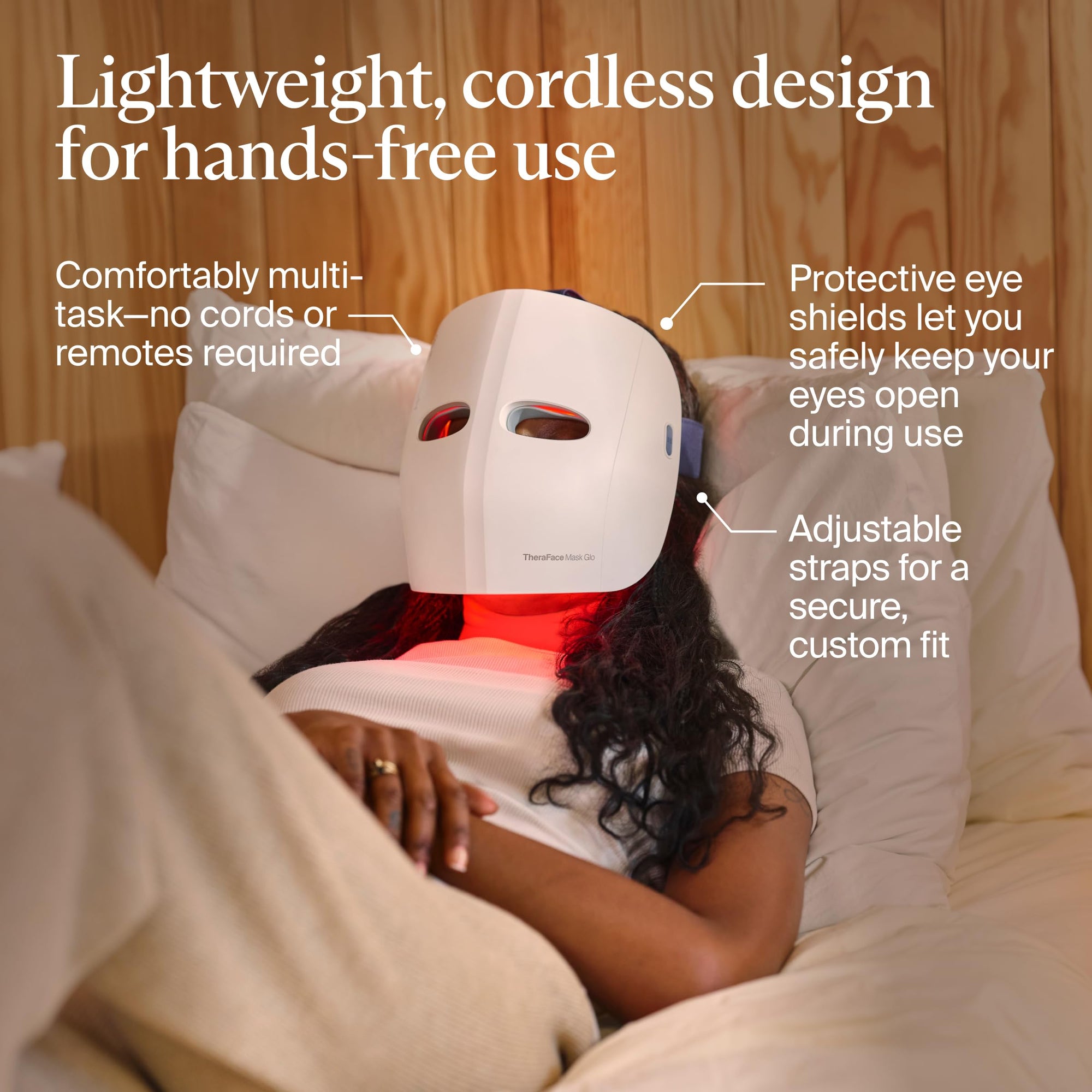 Cordless LED Skincare Face Mask with Scalp Massage