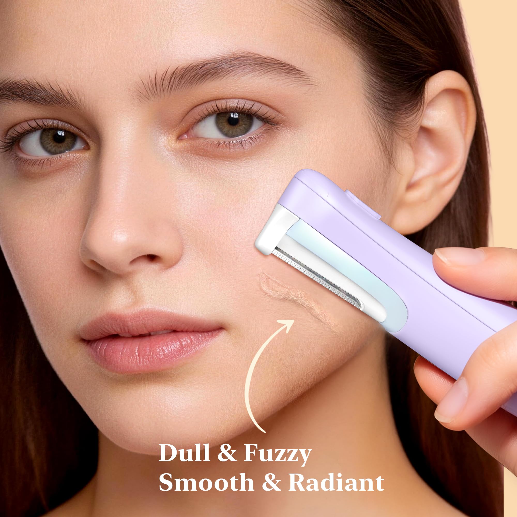 Rechargeable Sonic Facial Dermaplaning Tool with LED Light
