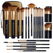 Travel Makeup Brush Set with Kabuki Powder Eyeshadow Foundation Brushes