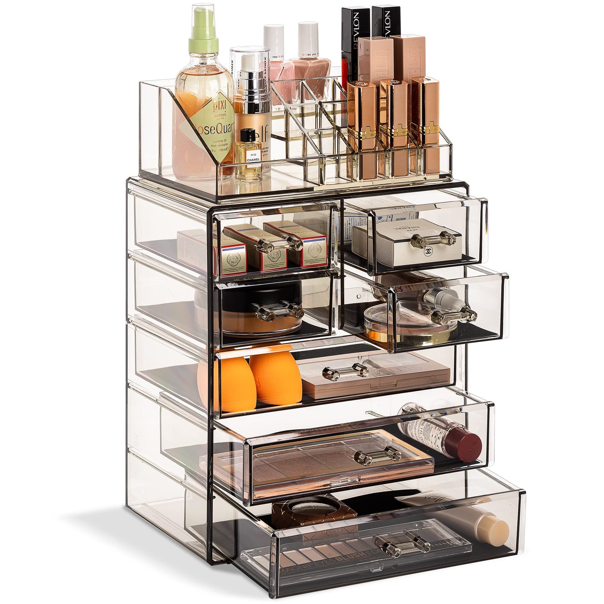 Acrylic Cosmetic Makeup and Jewelry Storage Case Display