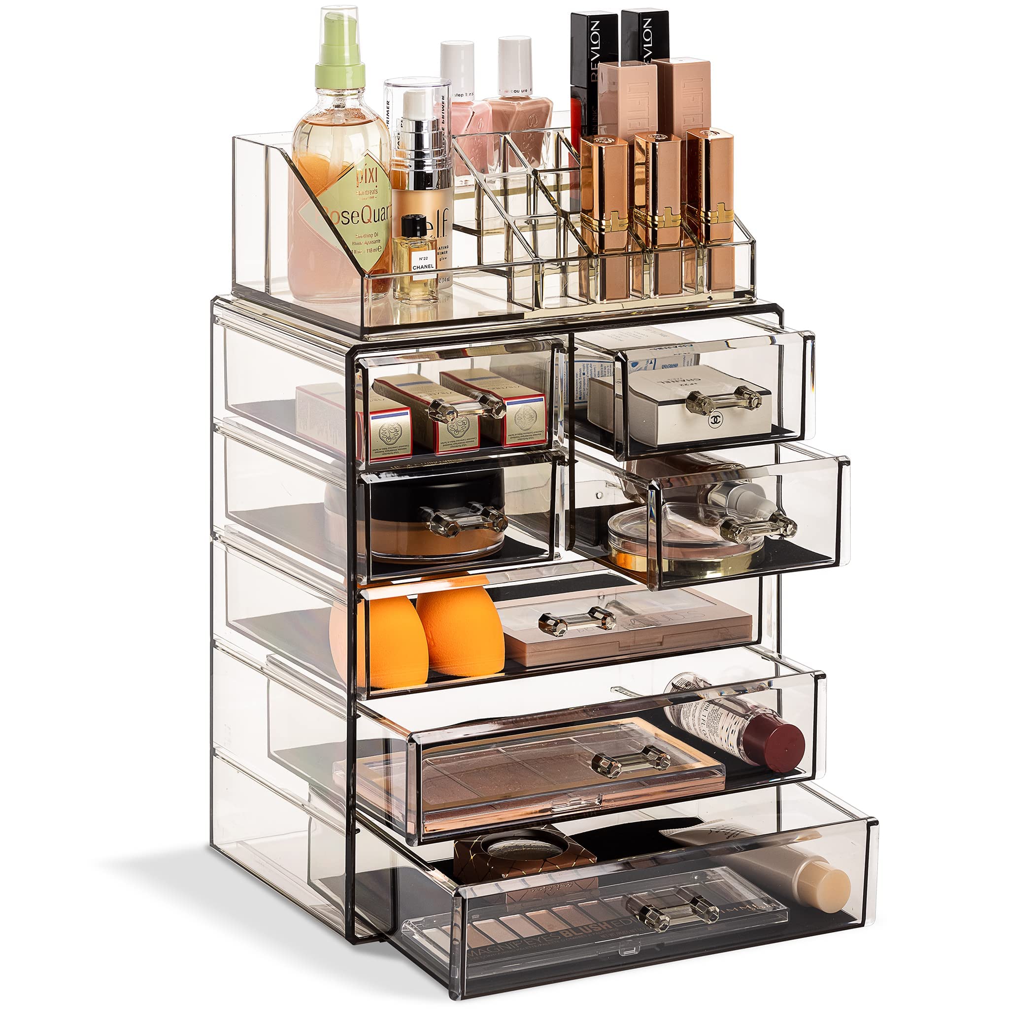 Acrylic Cosmetic Makeup and Jewelry Storage Case Display