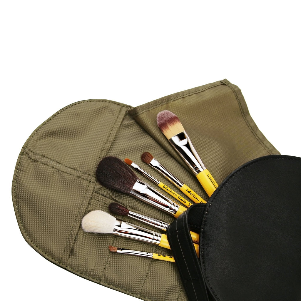 Professional Makeup Travel Brush Set with Roll Up Pouch