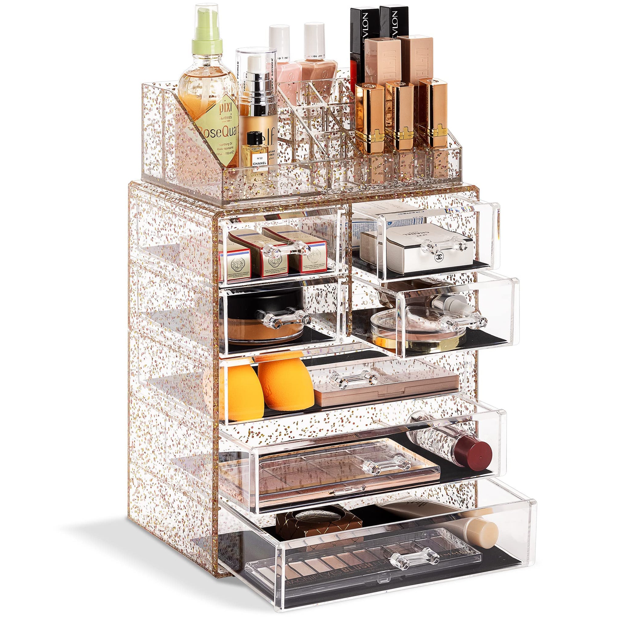 Acrylic Cosmetic Makeup and Jewelry Storage Case Display